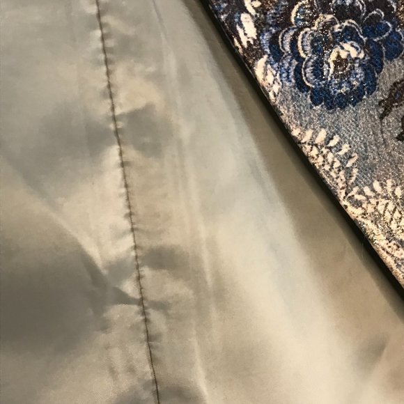 NWT J. Crew Collection Blue Wrap Pencil Skirt Floral Jacquard - Picture 8 of 15